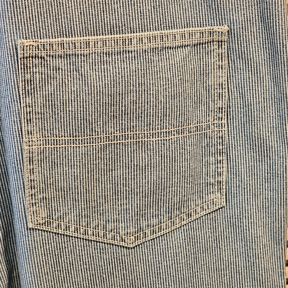 Vintage 1998 Warner Bros Looney Tunes Hickory Stripe Denim Overalls Adults M - Picture 7 of 9